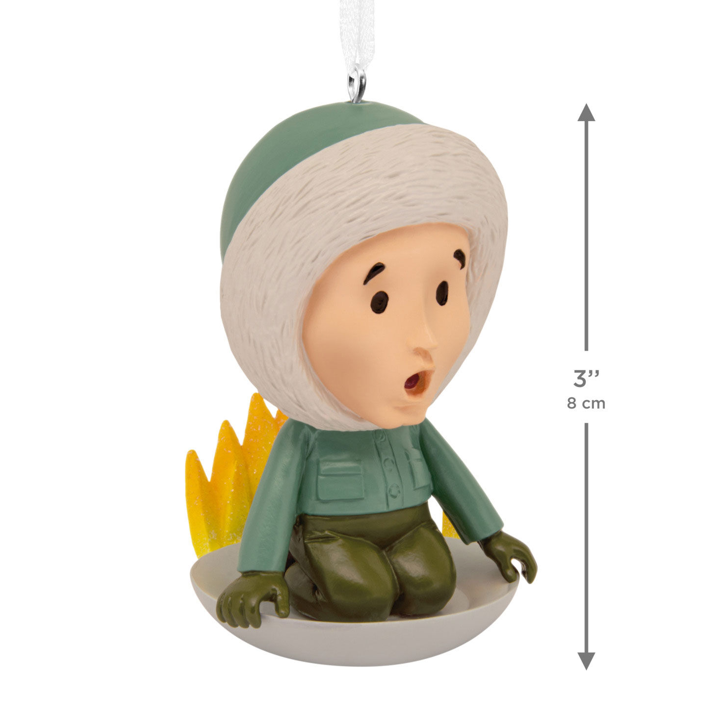 Clark Griswold on Sled Christmas Ornament measurement image number 3