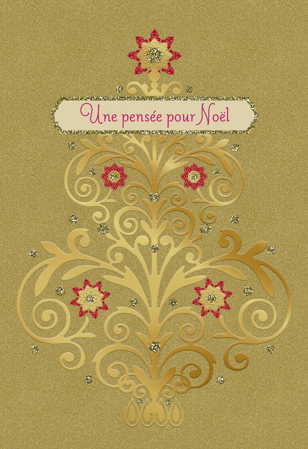 Une Pensée Pour Noël French-Language Christmas Card