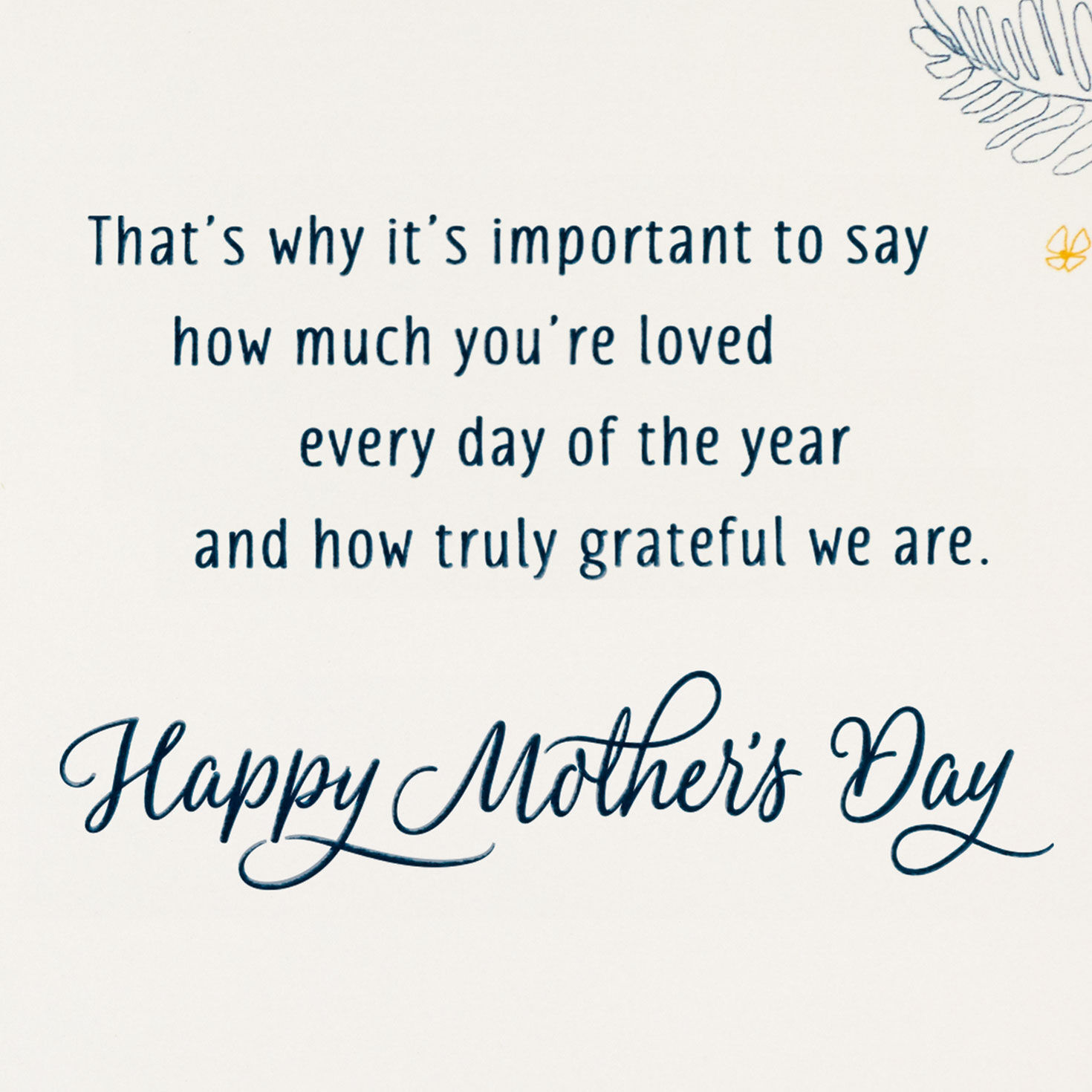 Flowers in Teapot Mom Mother's Day Card sentiment image number 3