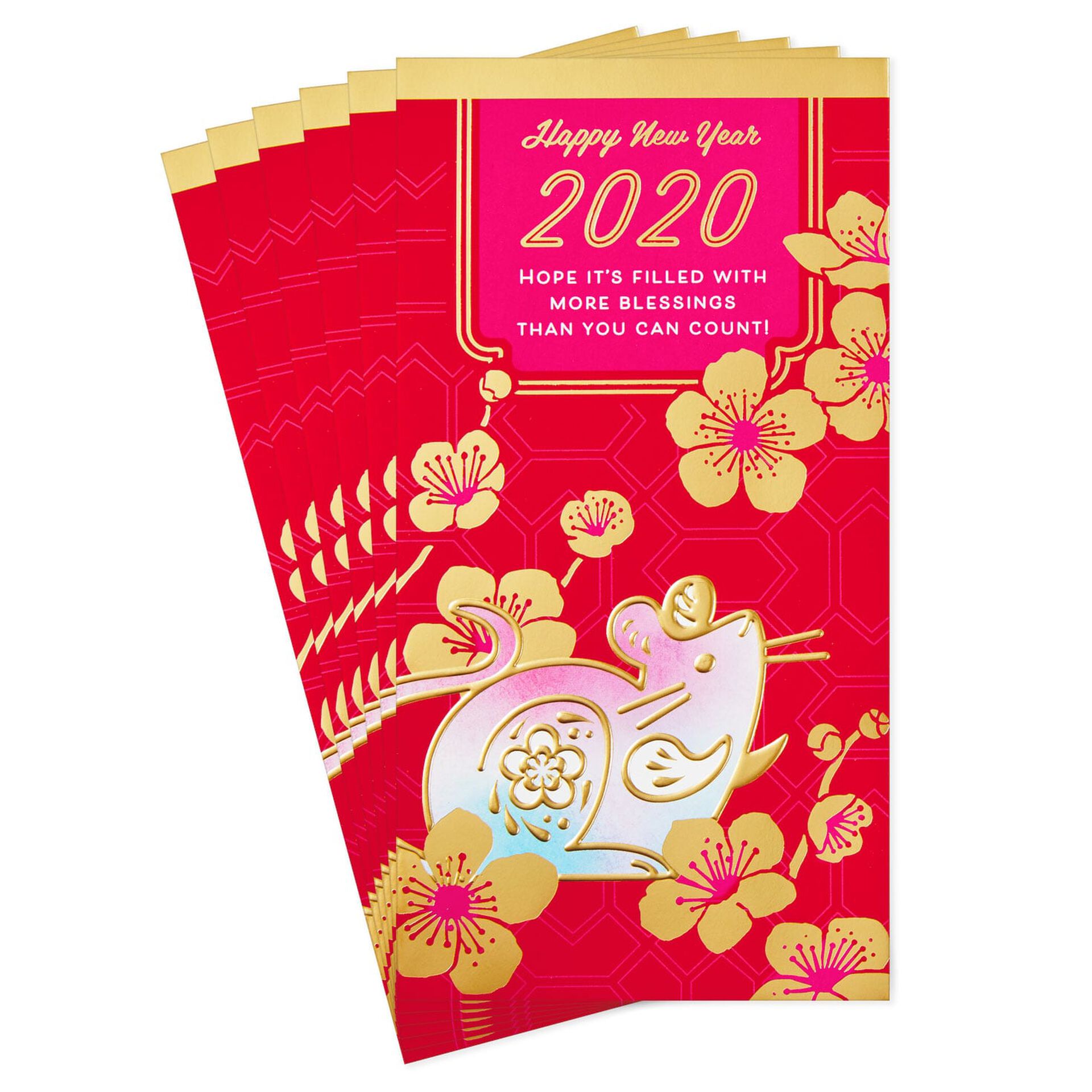 More Blessings Lai See Chinese New Year Envelopes, Pack of 6 - Boxed