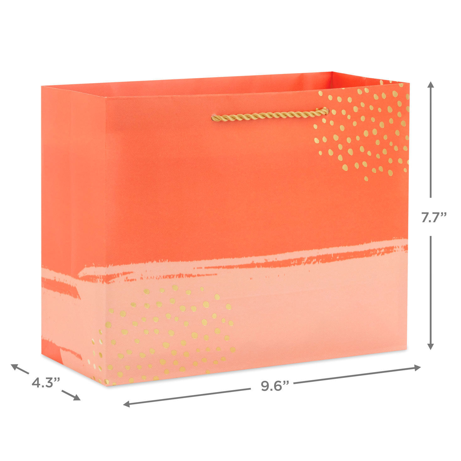 7.7" Orange and Coral Medium Horizontal Gift Bag for only USD 2.99 | Hallmark