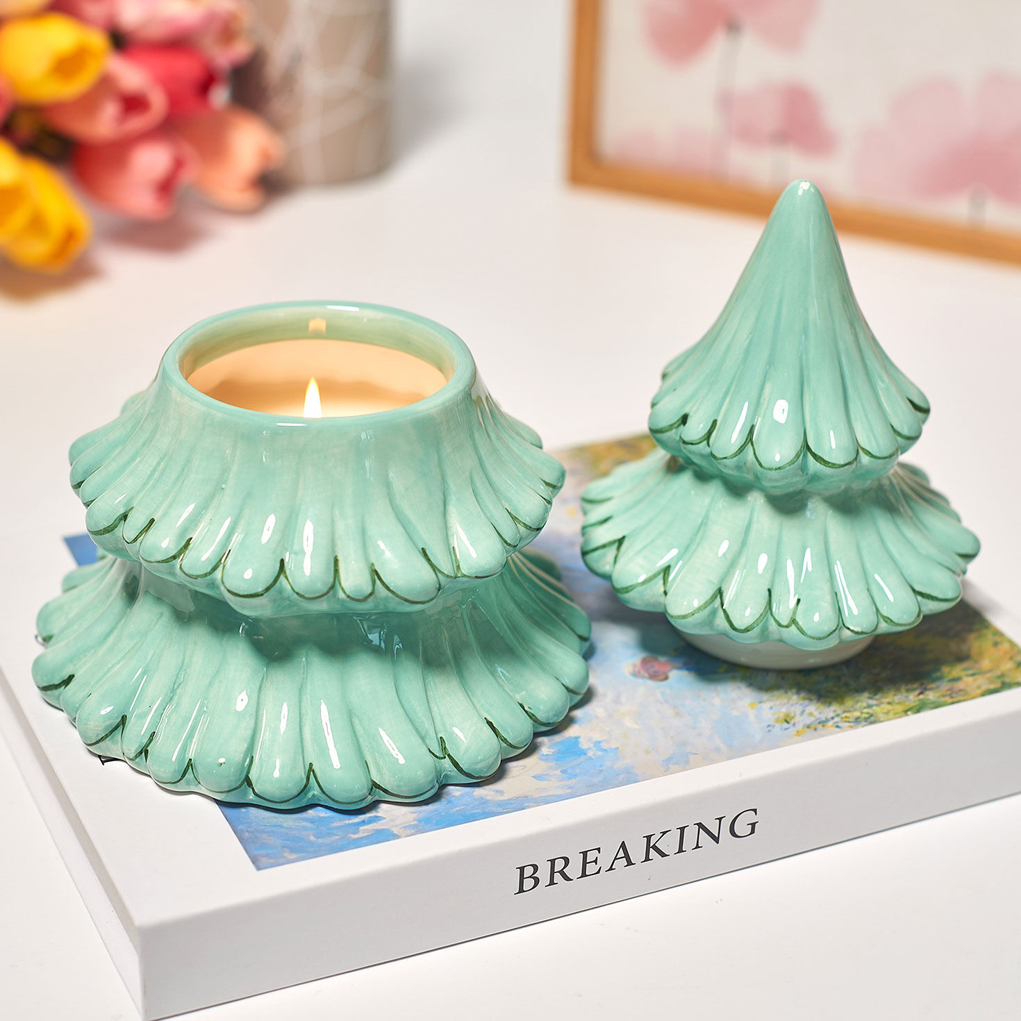 Cedarwood Scented Ceramic Evergreen Tree Candle for only USD 16.99 | Hallmark