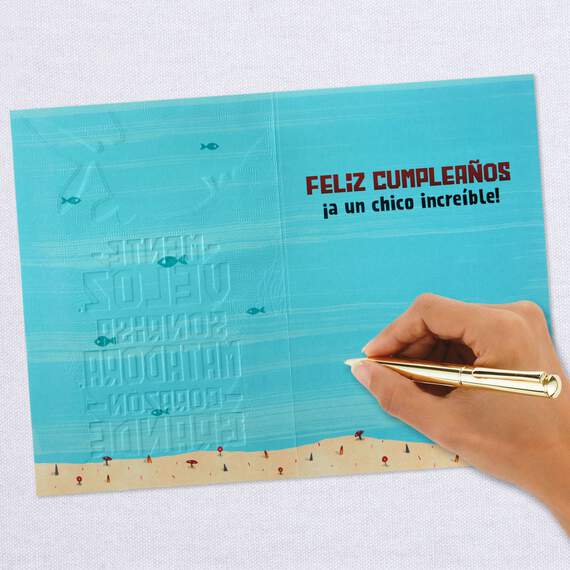Smiling Shark Spanish-Language Birthday Card for Him, , large image number 6