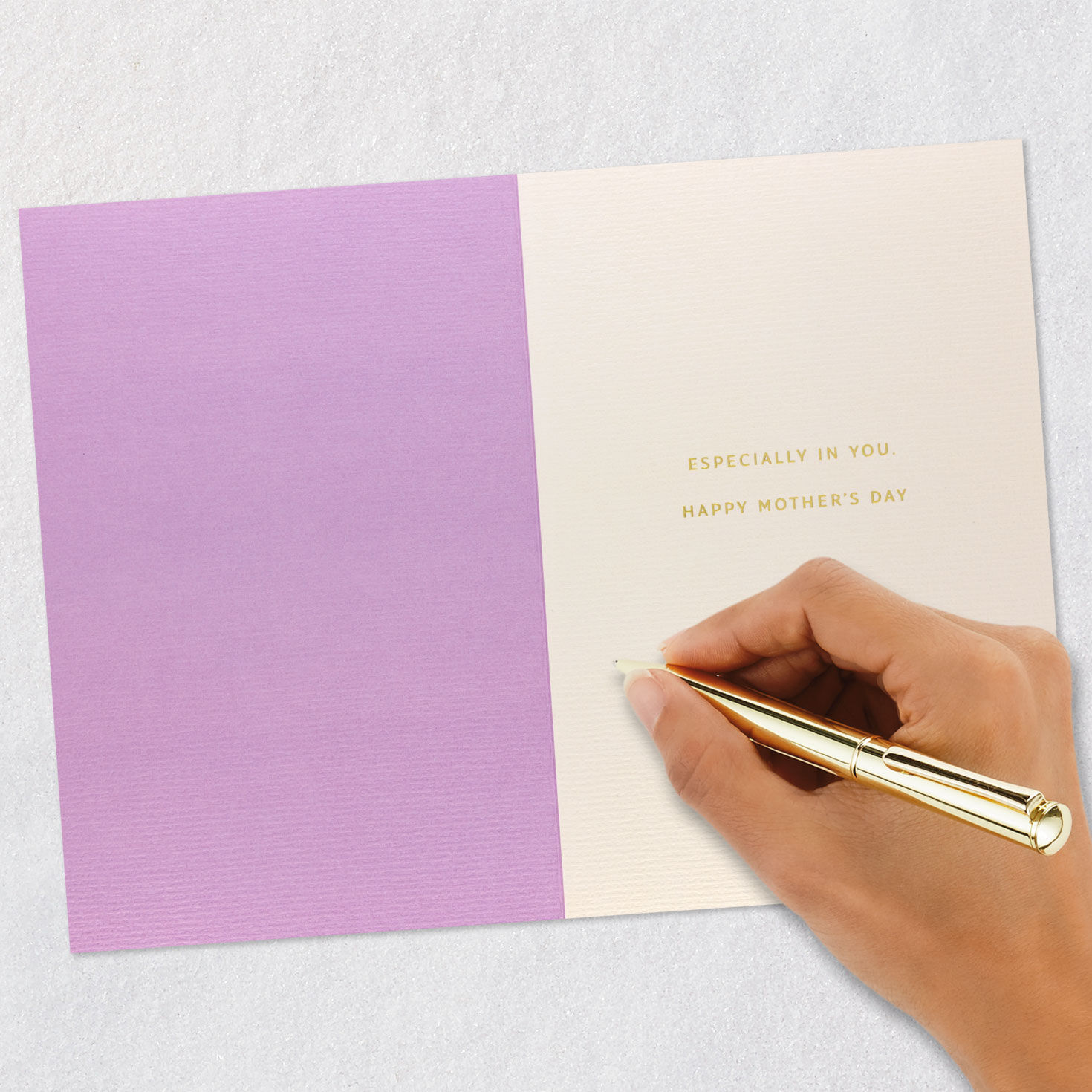 Flowers in Striped Mug Mother's Day Card Signing card image number 6