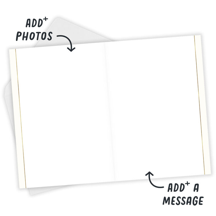 Art Deco Gold Oval Frame Folded Photo Card  image number 4