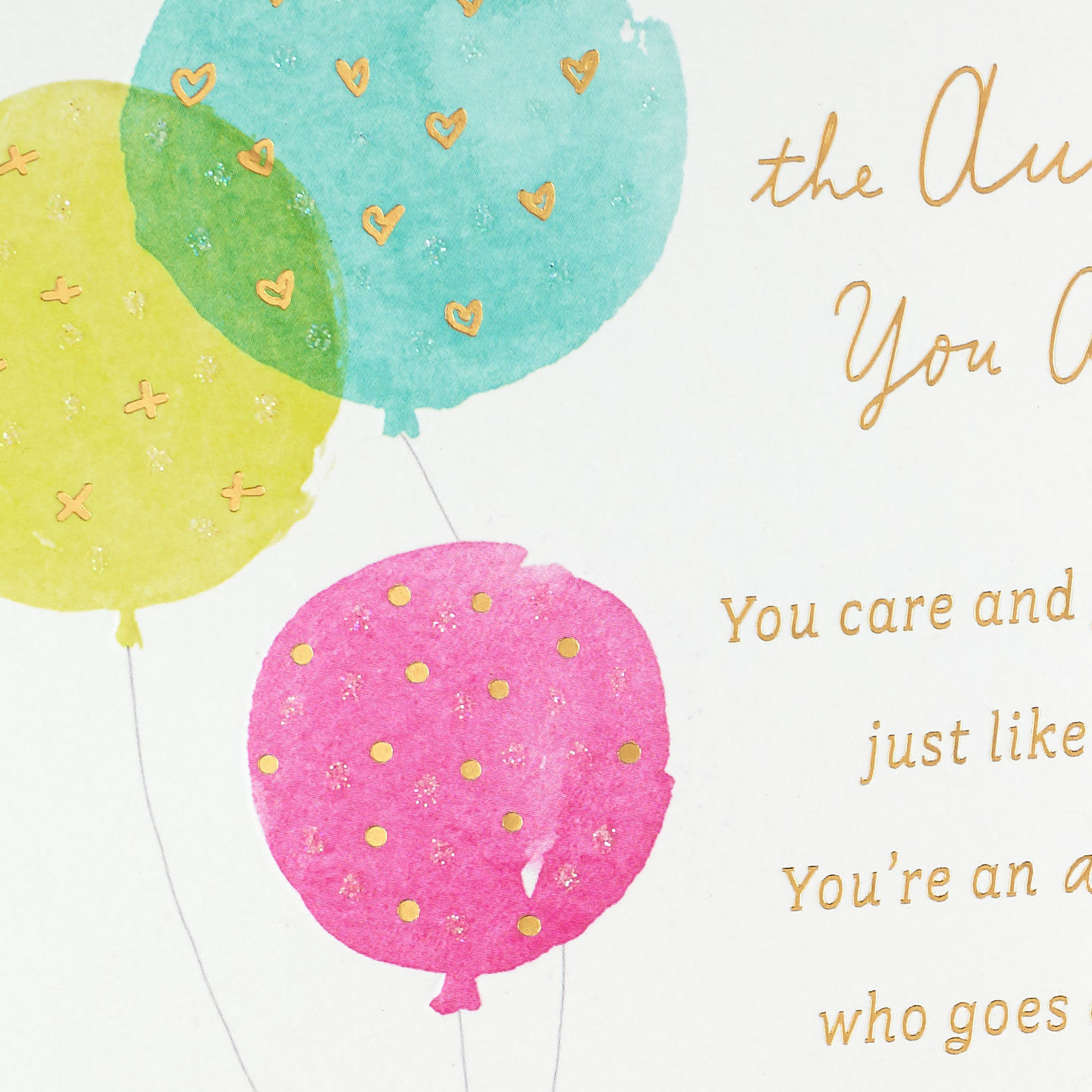 Balloons and Flowers Aunt Birthday Card Card Front Detail image number 5