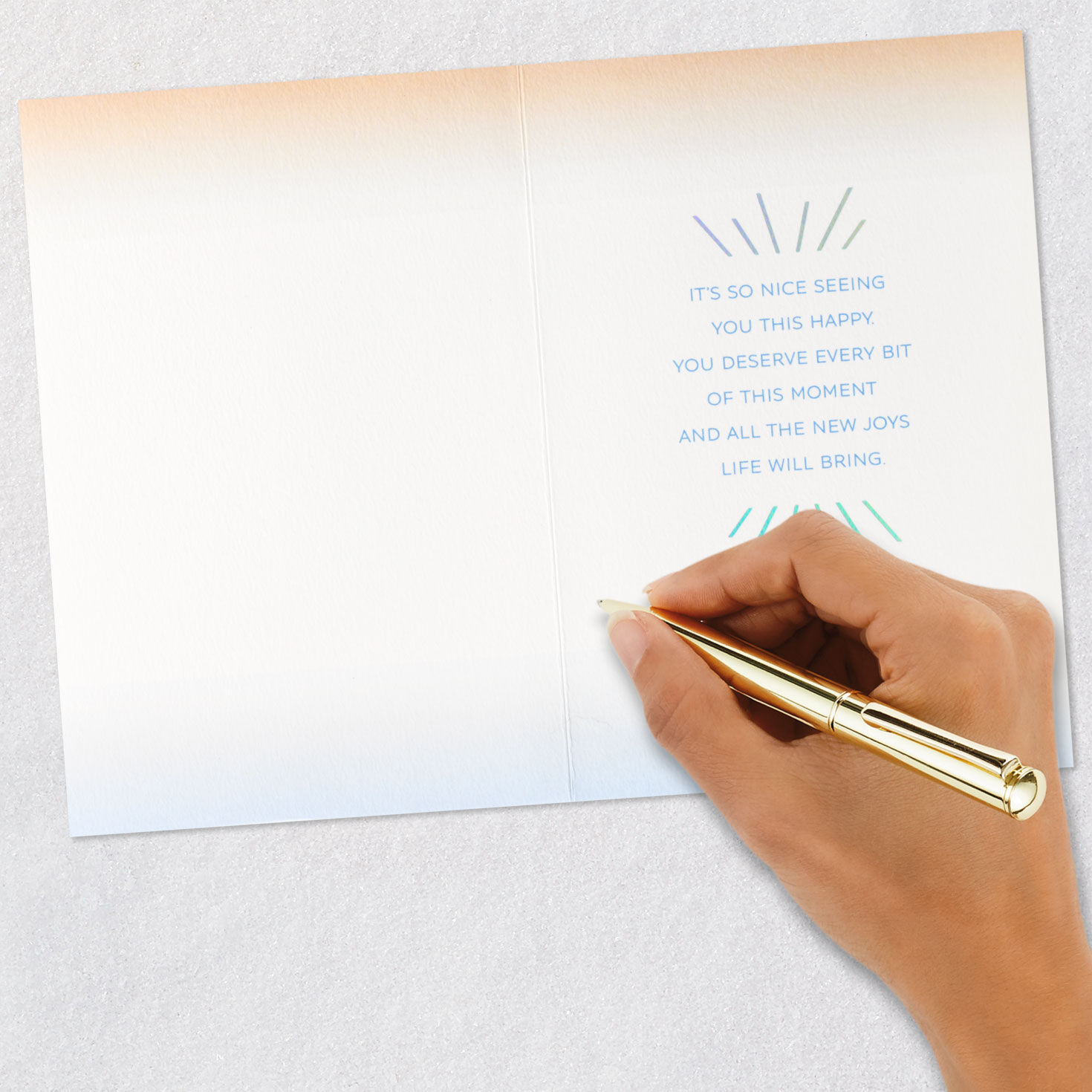 Colorful Lettering and Rays Congratulations Card signing card image number 6