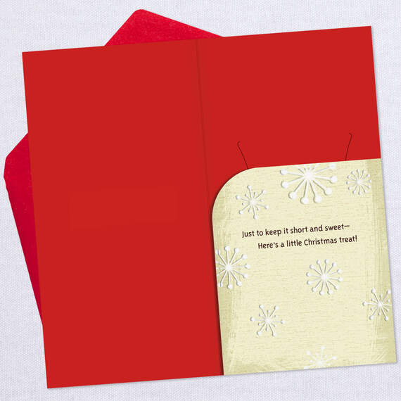 Short and Sweet Christmas Treat Money Holder Christmas Card, , large image number 3