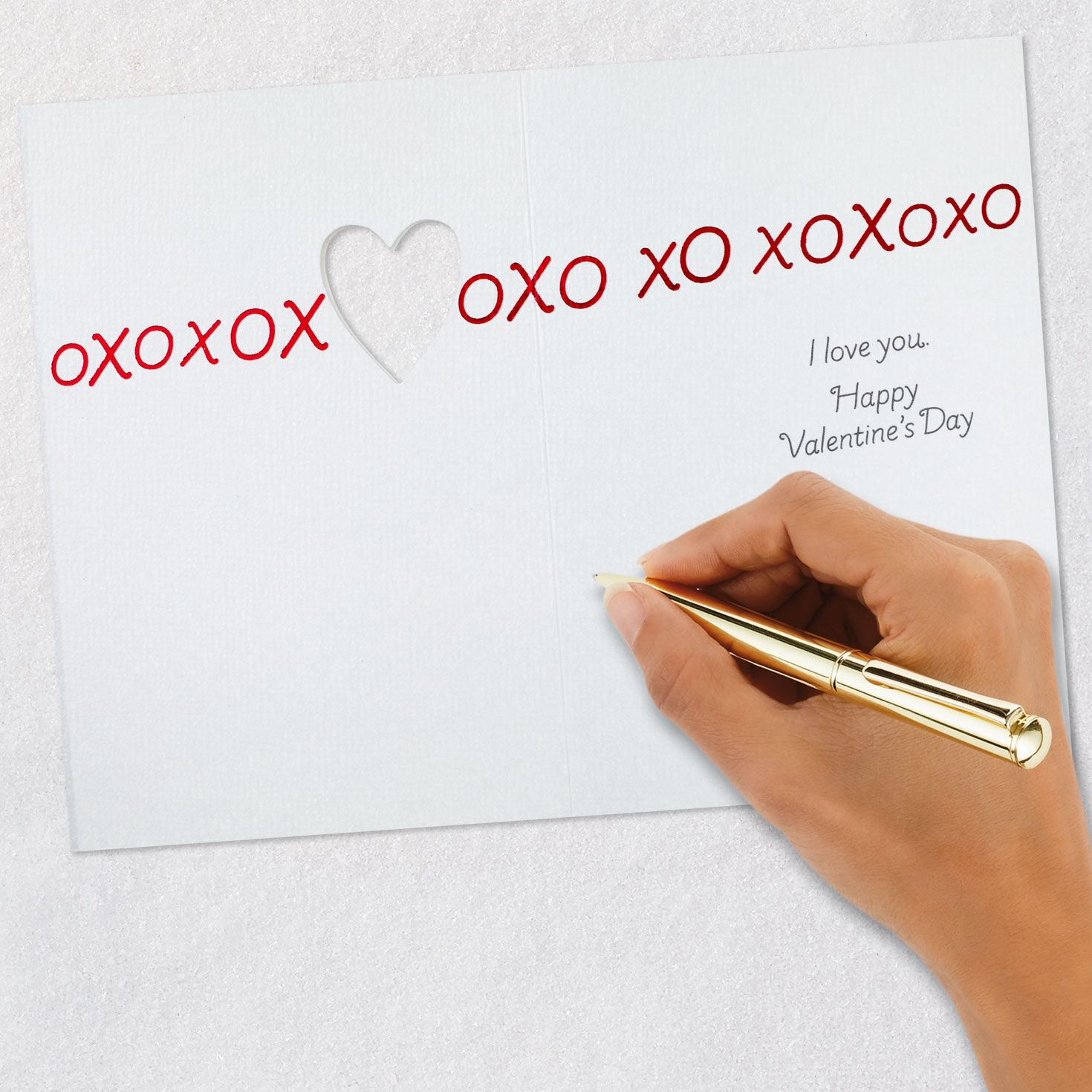 XO Heart Love You Valentine's Day Card for Husband Signing card image number 6