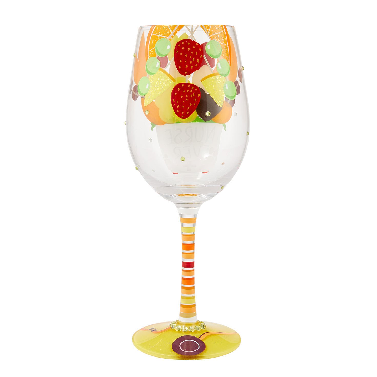 Lolita Best Nurse Ever Handpainted Wine Glass, 15 oz., , large image number 2