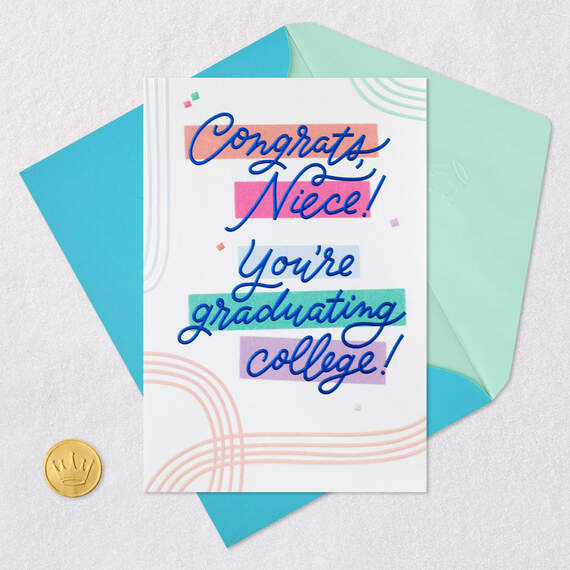 Time to Celebrate College Graduation Card for Niece, , large image number 5