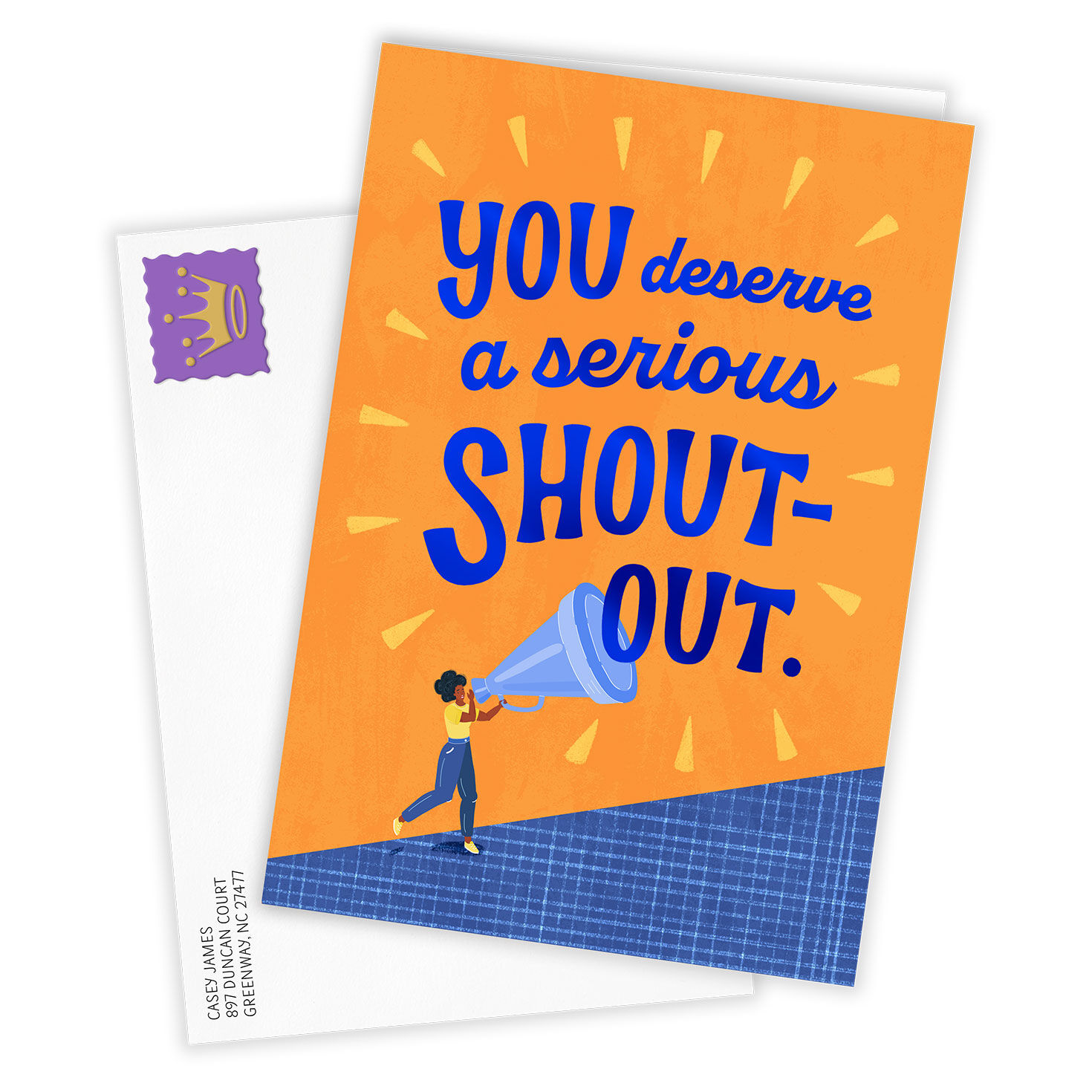 You Deserve a Shout-Out Custom Thank-You Card, , large image number 2