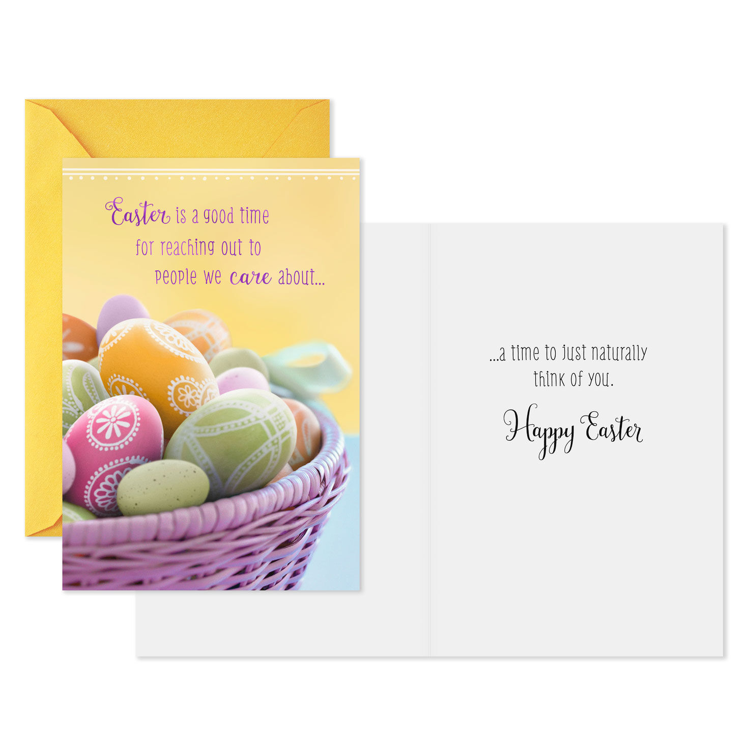 Easter Eggs in Basket Easter Cards Bulk Pack Card Front with Sentiment image number 2