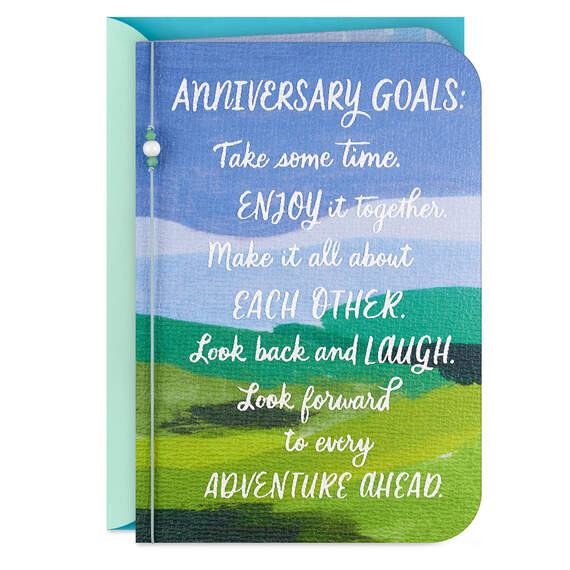 Goals for the Day Anniversary Card for Couple