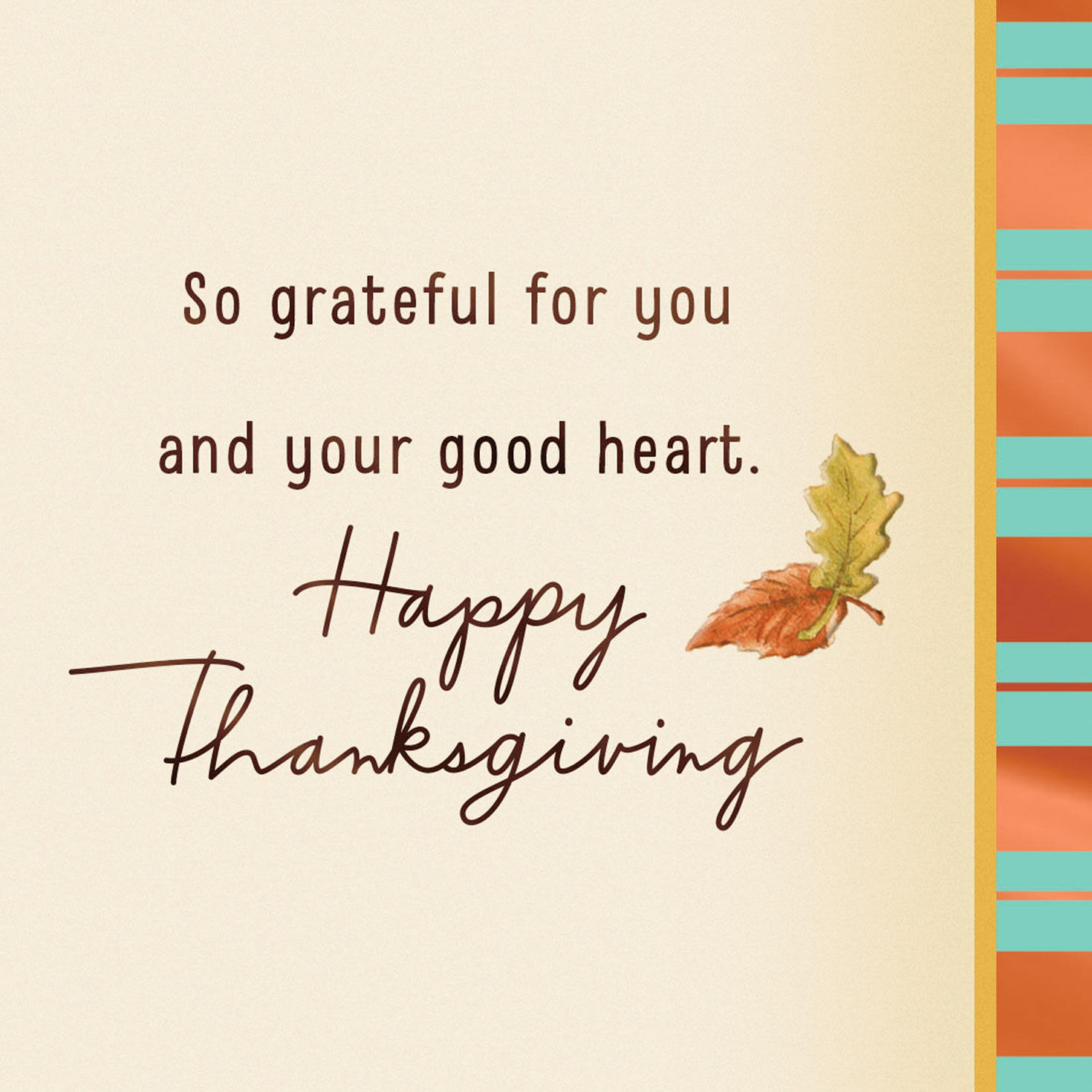 So Grateful for People Like You Thanksgiving Card, , large image number 2