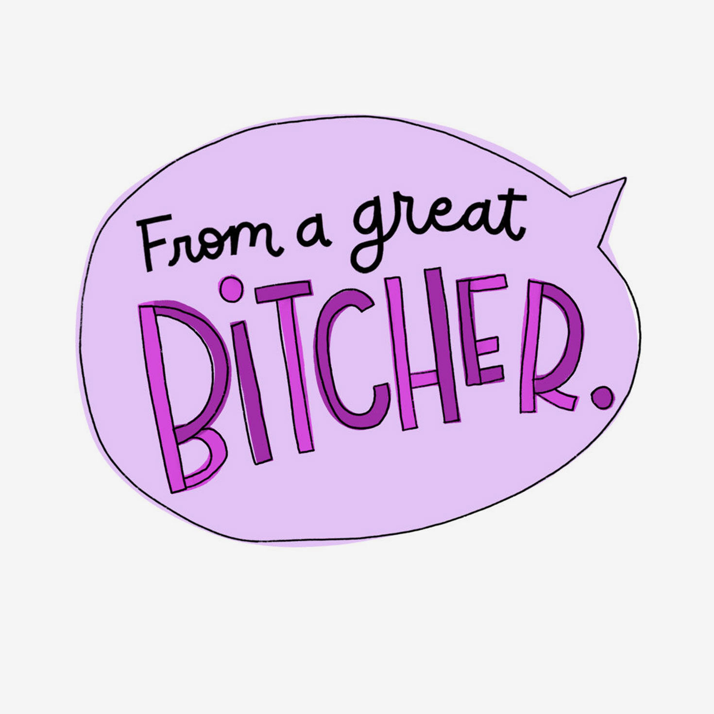 Painted Purple Funny Birthday Card Sentiment image number 2