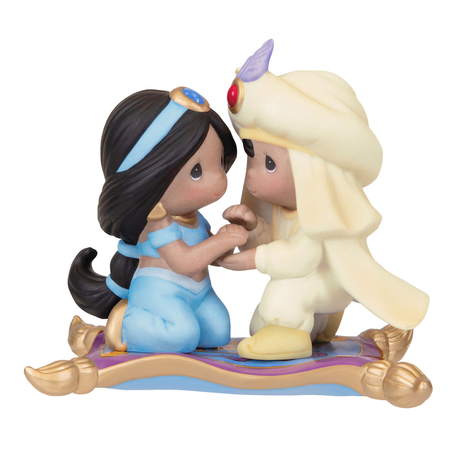 Disney Precious Moments Aladdin and Jasmine Porcelain Ornament