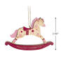 Baby Girl's First Christmas Rocking Horse 2024 Wood Ornament, , large image number 3