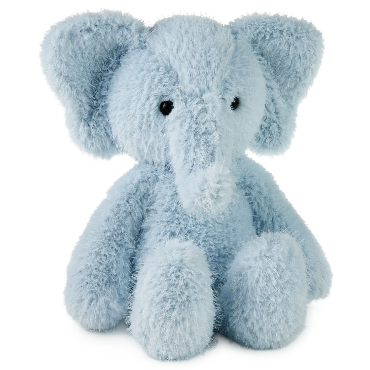 Blue Elephant Plush, 10"