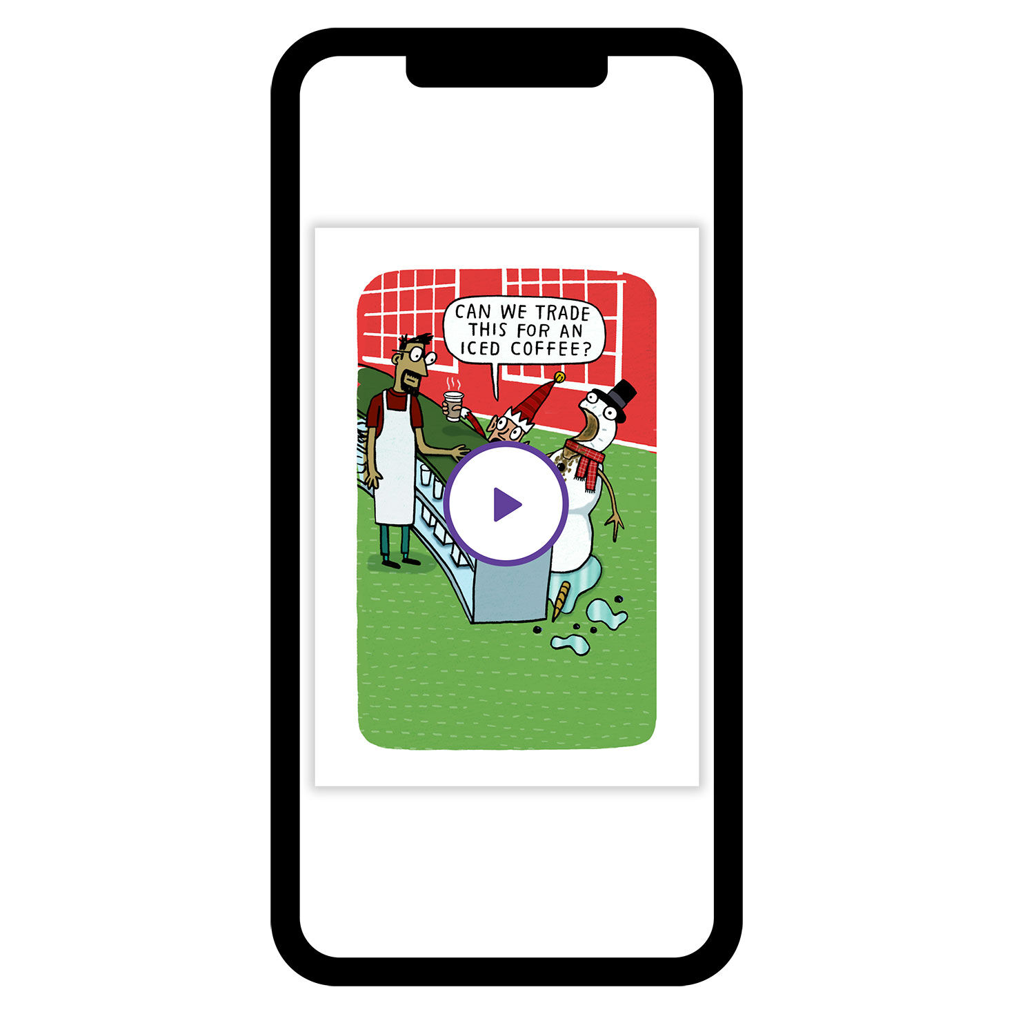 Snowman Coffee Christmas eCard