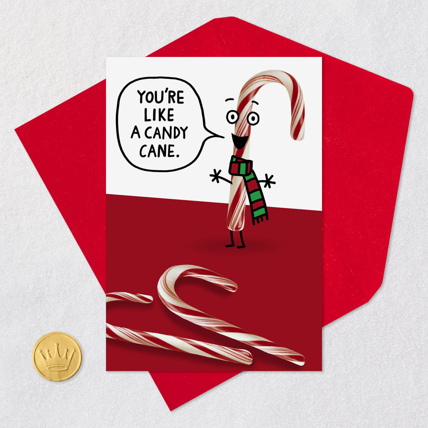 You're Like a Candy Cane Funny Christmas Card, , large image number 5