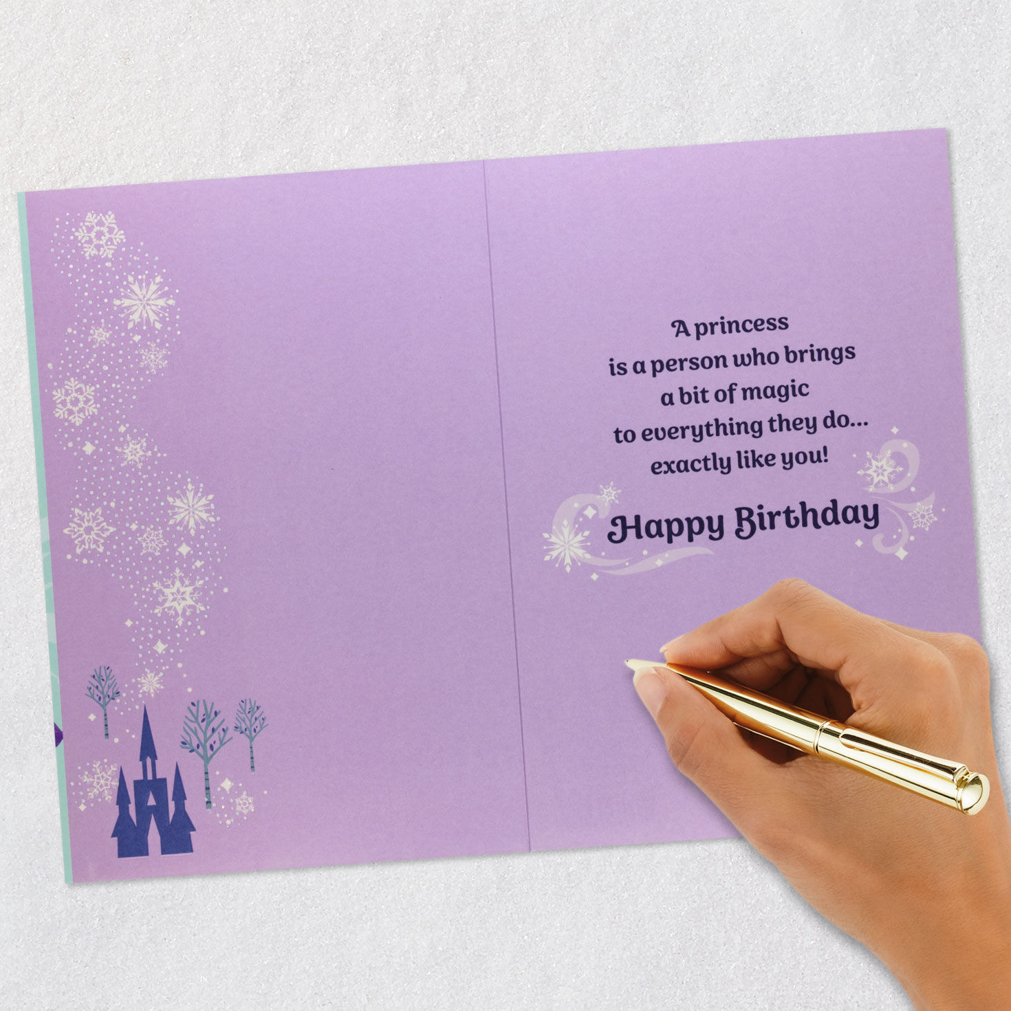 Disney Frozen Elsa 5th Birthday Card for Girls signing card image number 6