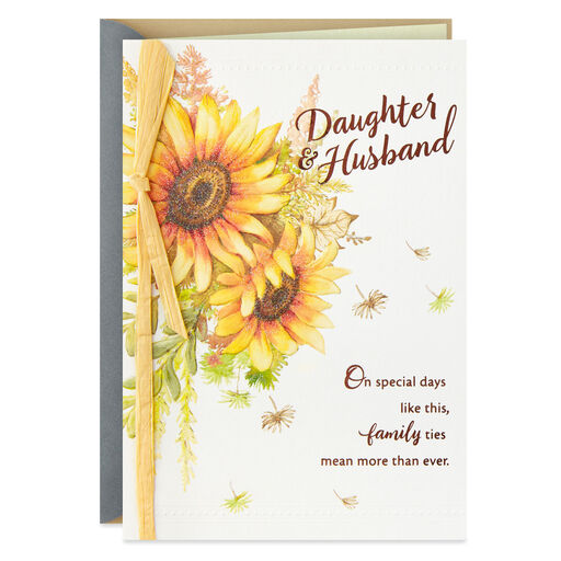 Thankful We're Family Thanksgiving Card for Daughter and Husband, 