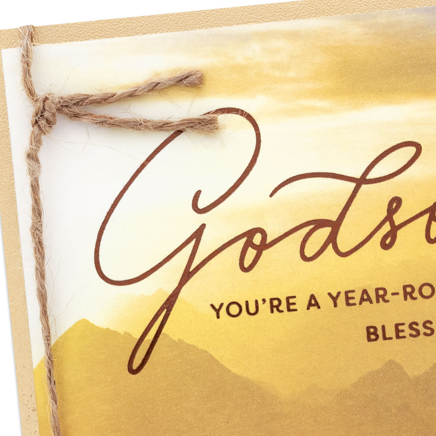 Sunny Mountain Landscape Godson Birthday Card Card Front Detail image number 4