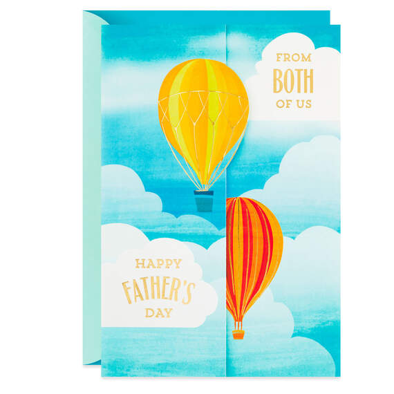 Hot Air Balloons Father's Day Card From Both of Us