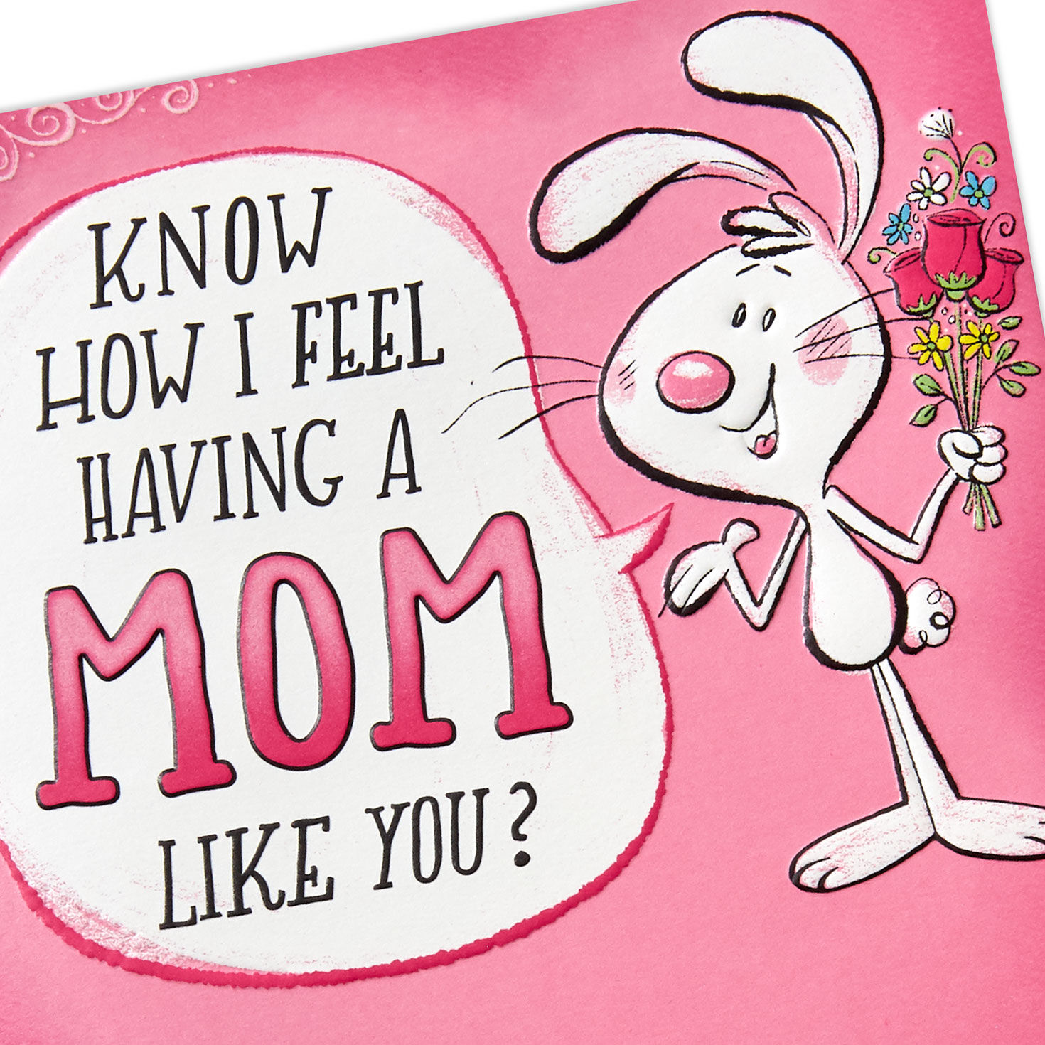 Bunny Pop-Up Funny Mother's Day Card for Mom With Music card front detail image number 4
