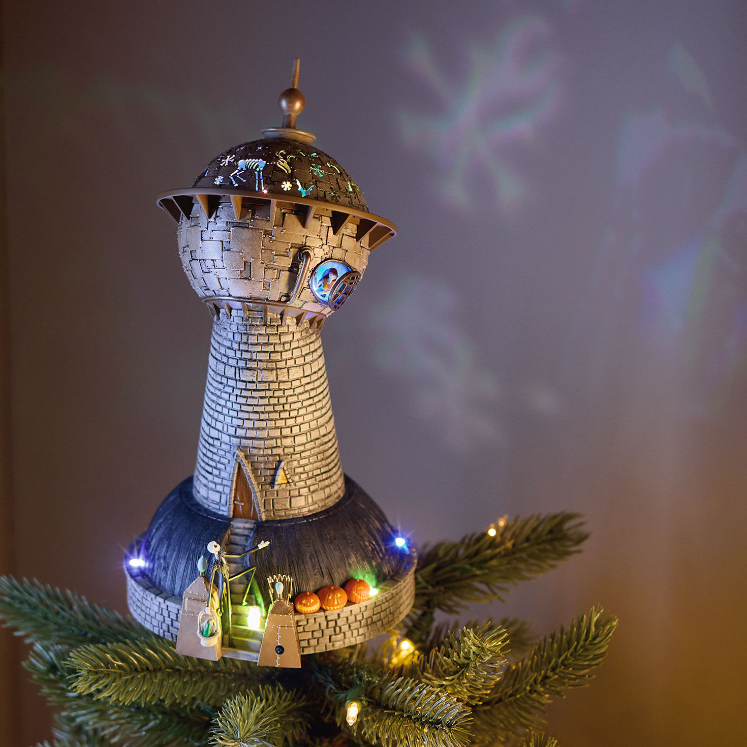 Disney Tim Burton s The Nightmare Before Christmas Dr. Finkelstein s Lab Tree Topper With Light Sound and Motion Keepsake Ornaments Hallmark