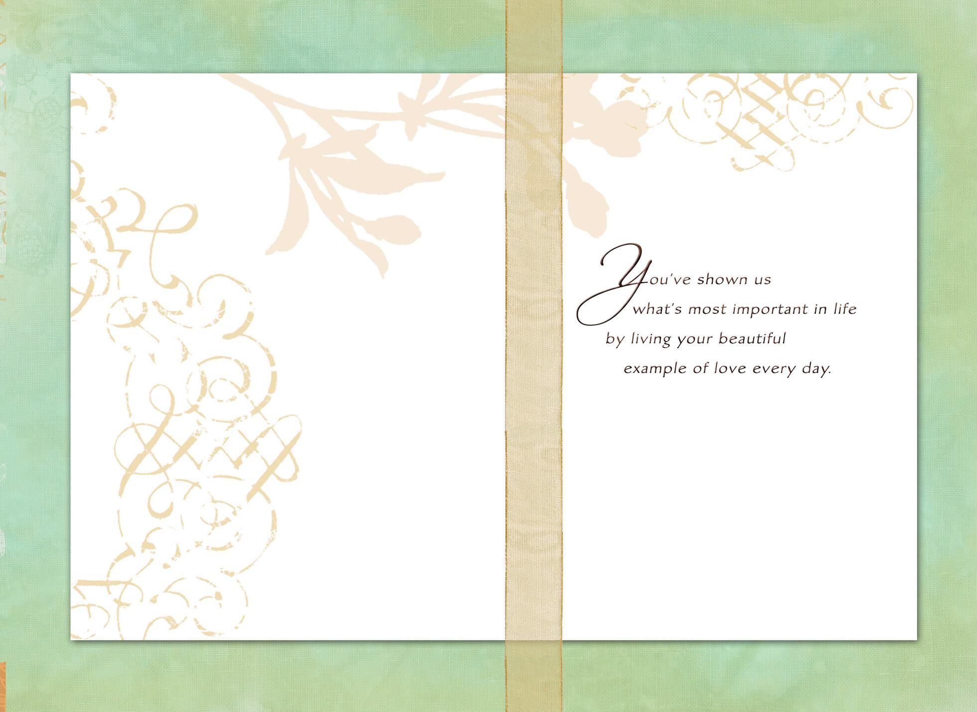 A Beautiful Example Anniversary Card for Parents