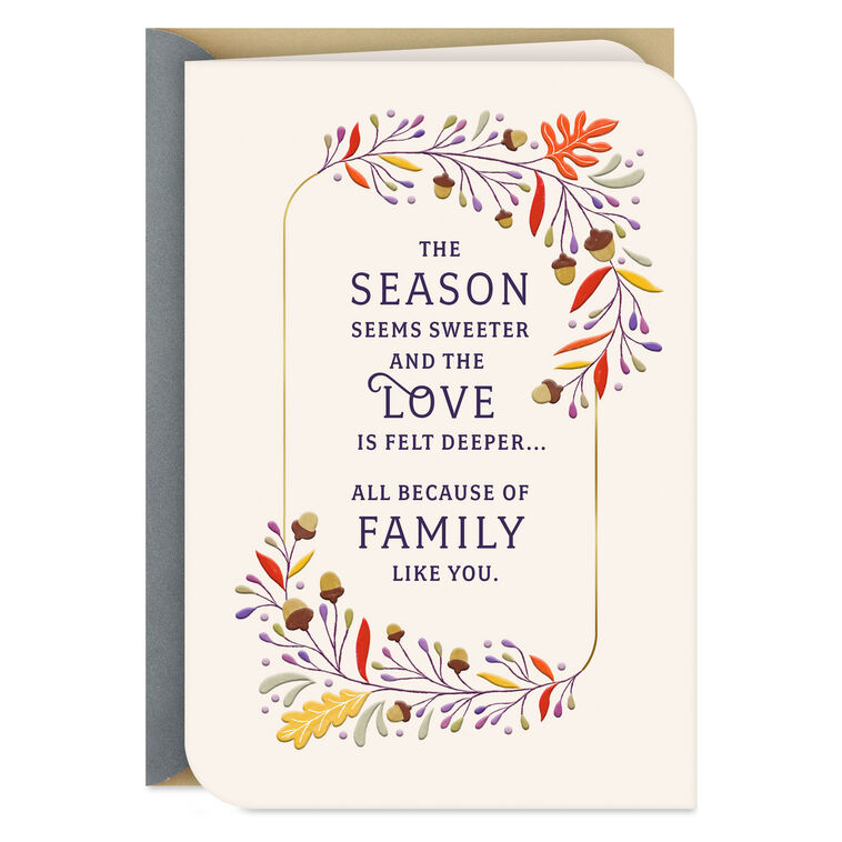 Extra Grateful for Family Like You Thanksgiving Card