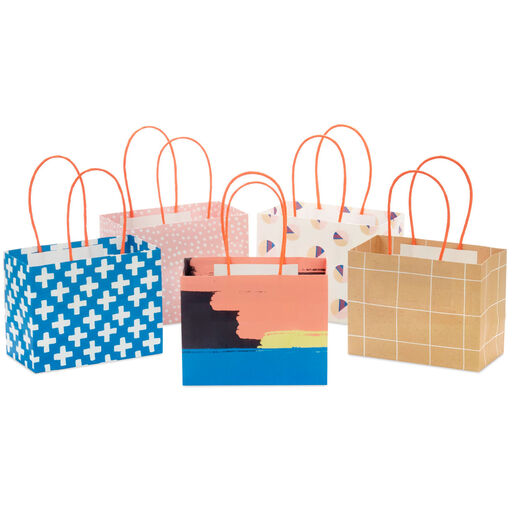 4" Assorted Modern 5-Pack Mini Bag Gift Card Holders, 