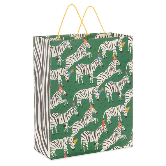 15.5" Zebras With Party Hats XL Gift Bag