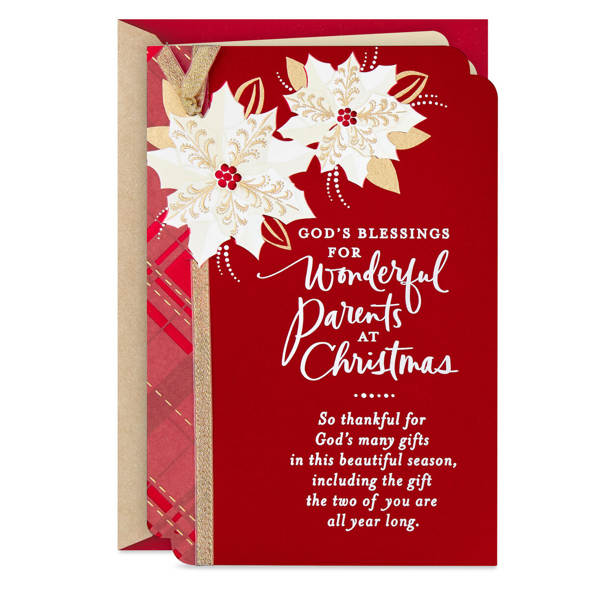 God's Many Gifts Religious Christmas Card for Parents Greeting Cards
