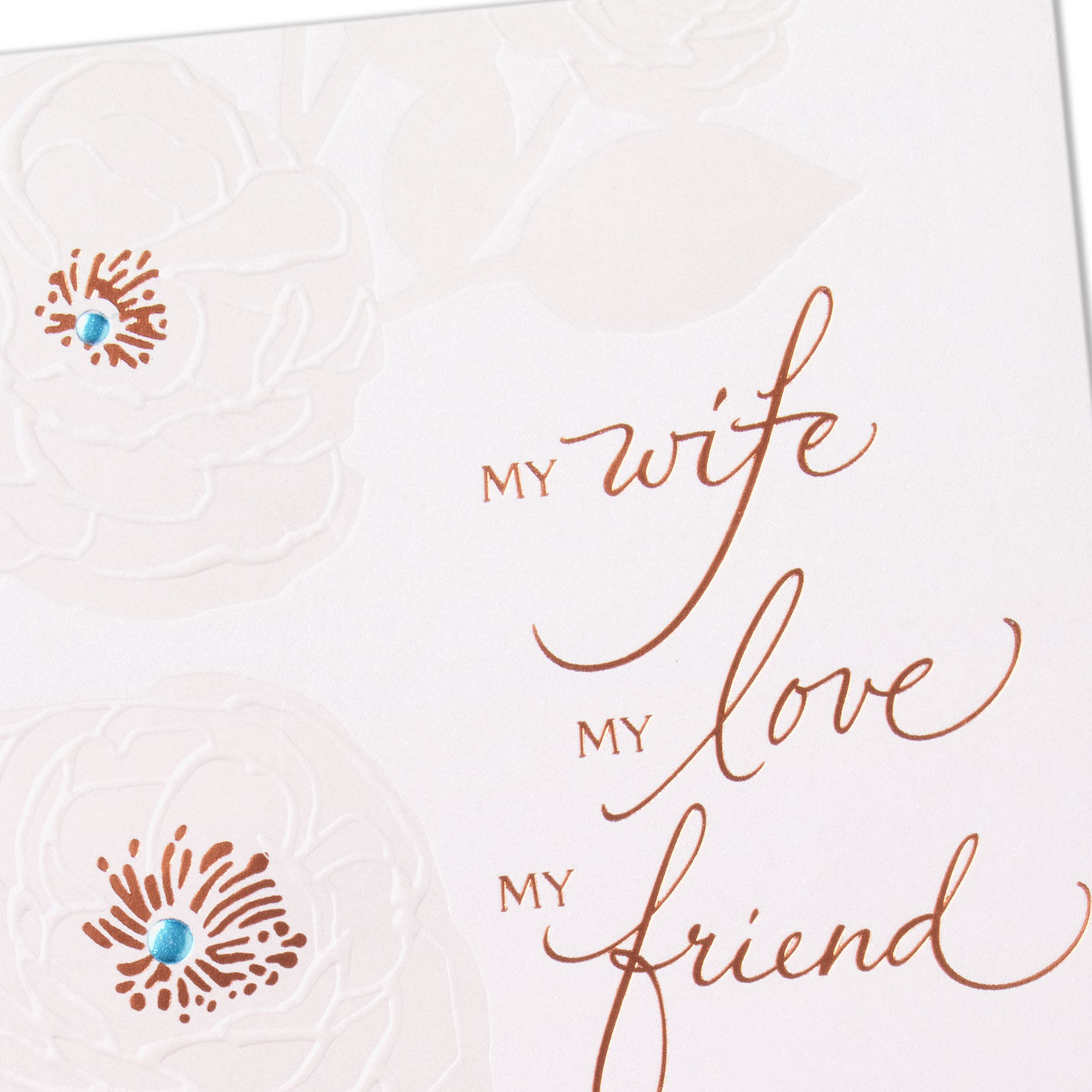 Elegant Roses on Pink Birthday Card for Wife Card Front Detail image number 5