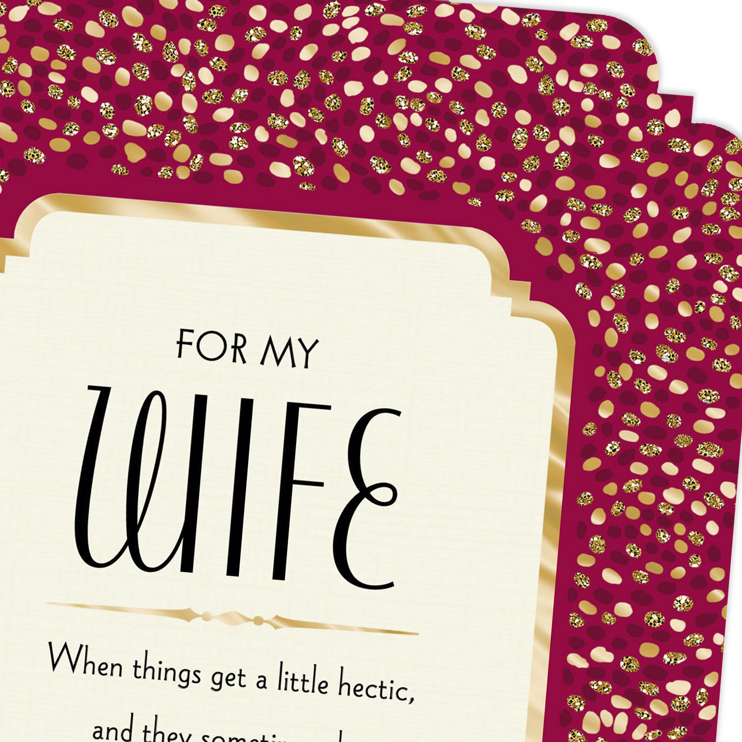 Burgundy Sparkles Birthday Card for Wife From Husband Card Front Detail image number 5