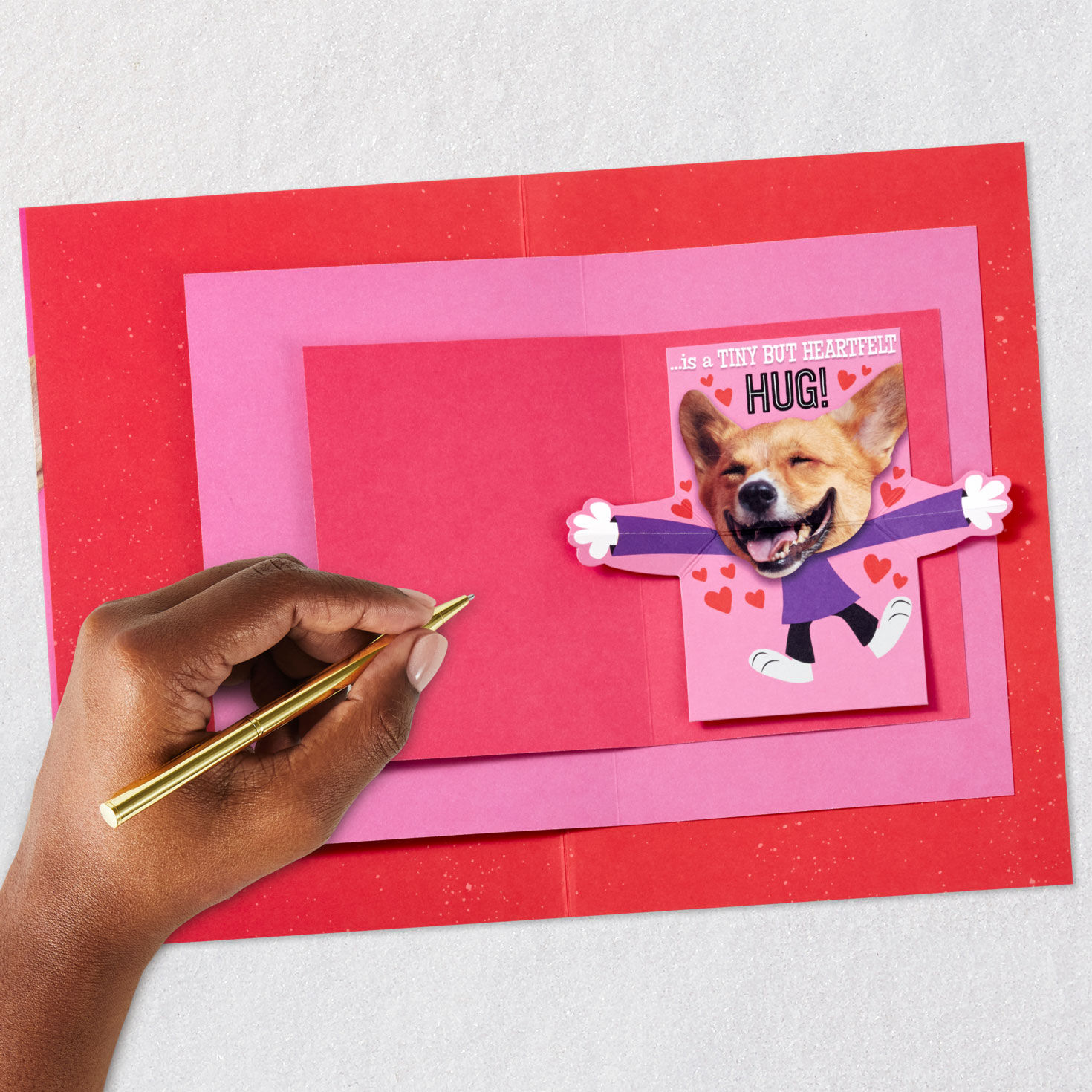 Dog Valentine's Day Card with Mini Card signing card image number 10