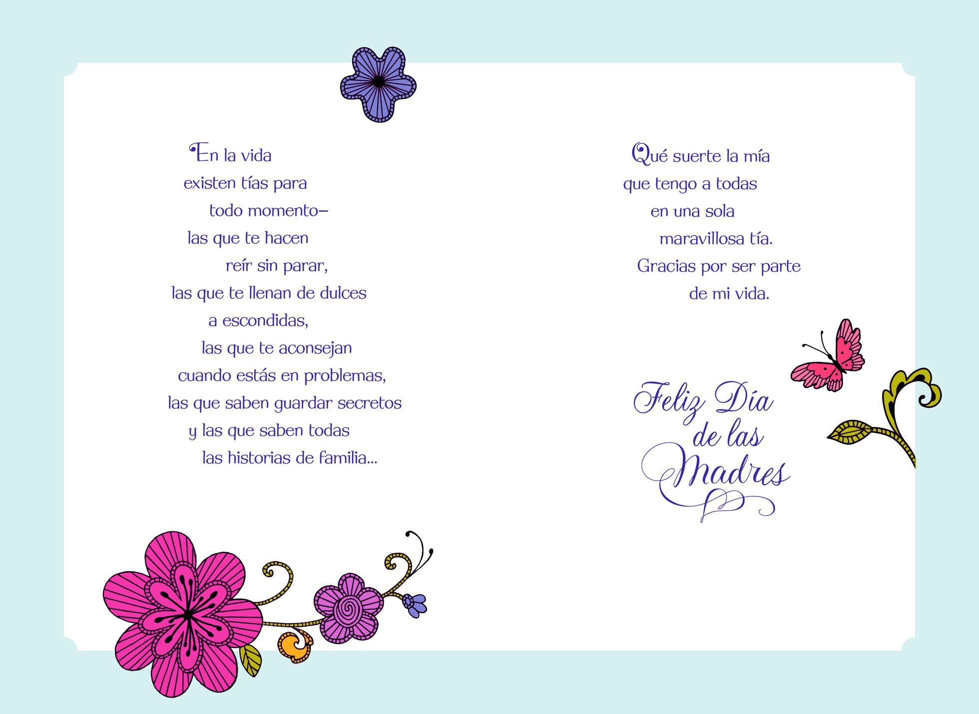 Feliz Día de las Madres Para Mi Tía
