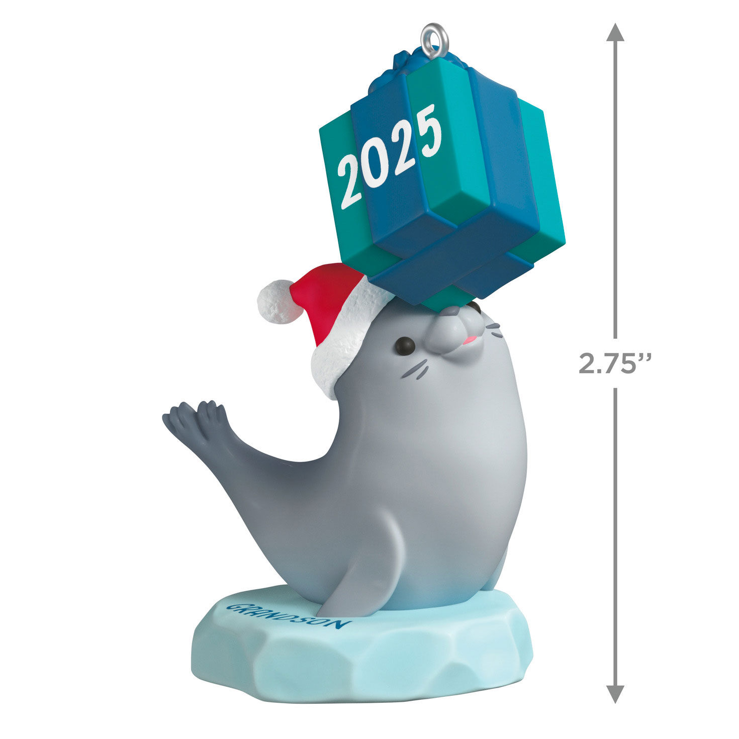 Grandson Seal With Gift Keepsake Ornament measurement image number 3