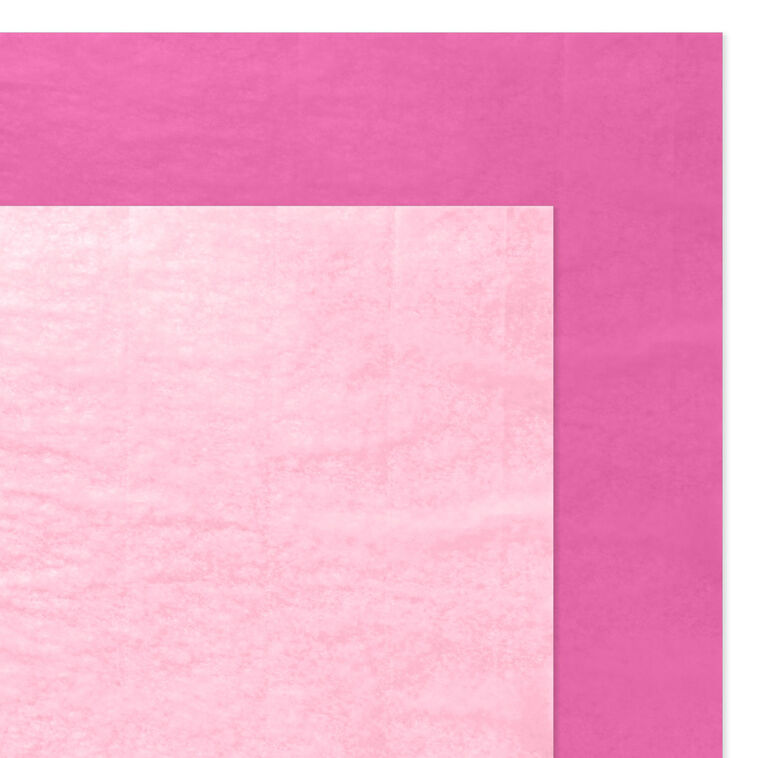 Solid Hot Pink/Medium Pink 2-Pack Tissue Paper, 6 sheets, Hot Pink & Medium Pink, large image number 3
