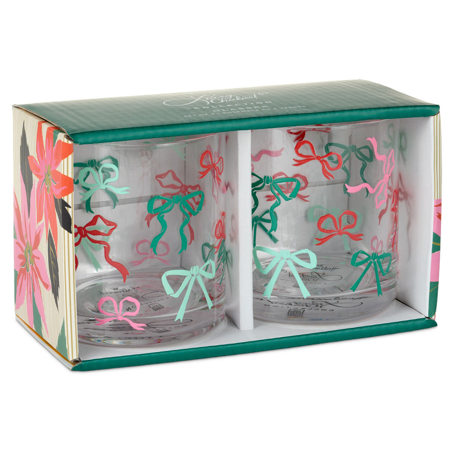 Lacey Chabert Collection Holiday Bow Drinking Glasses, Set of 2 for only USD 33.99 | Hallmark