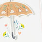 Orange Umbrella with Flowers Bridal Shower Card Card Front Detail image number 5