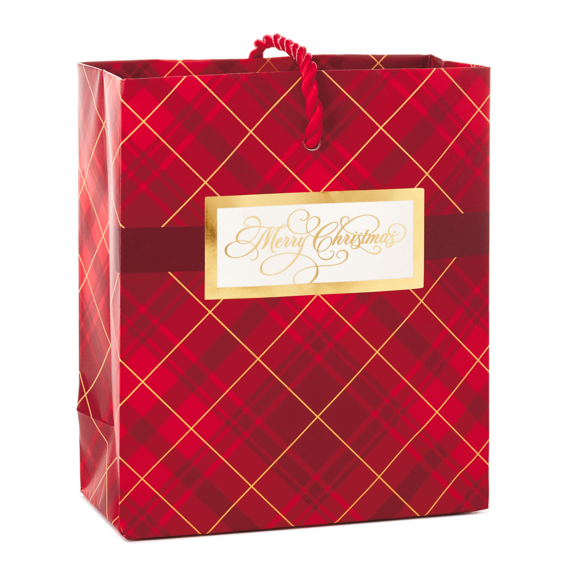 4 Red Plaid Christmas Gift Card Holder Mini Bag Gift Card Holders Hallmark