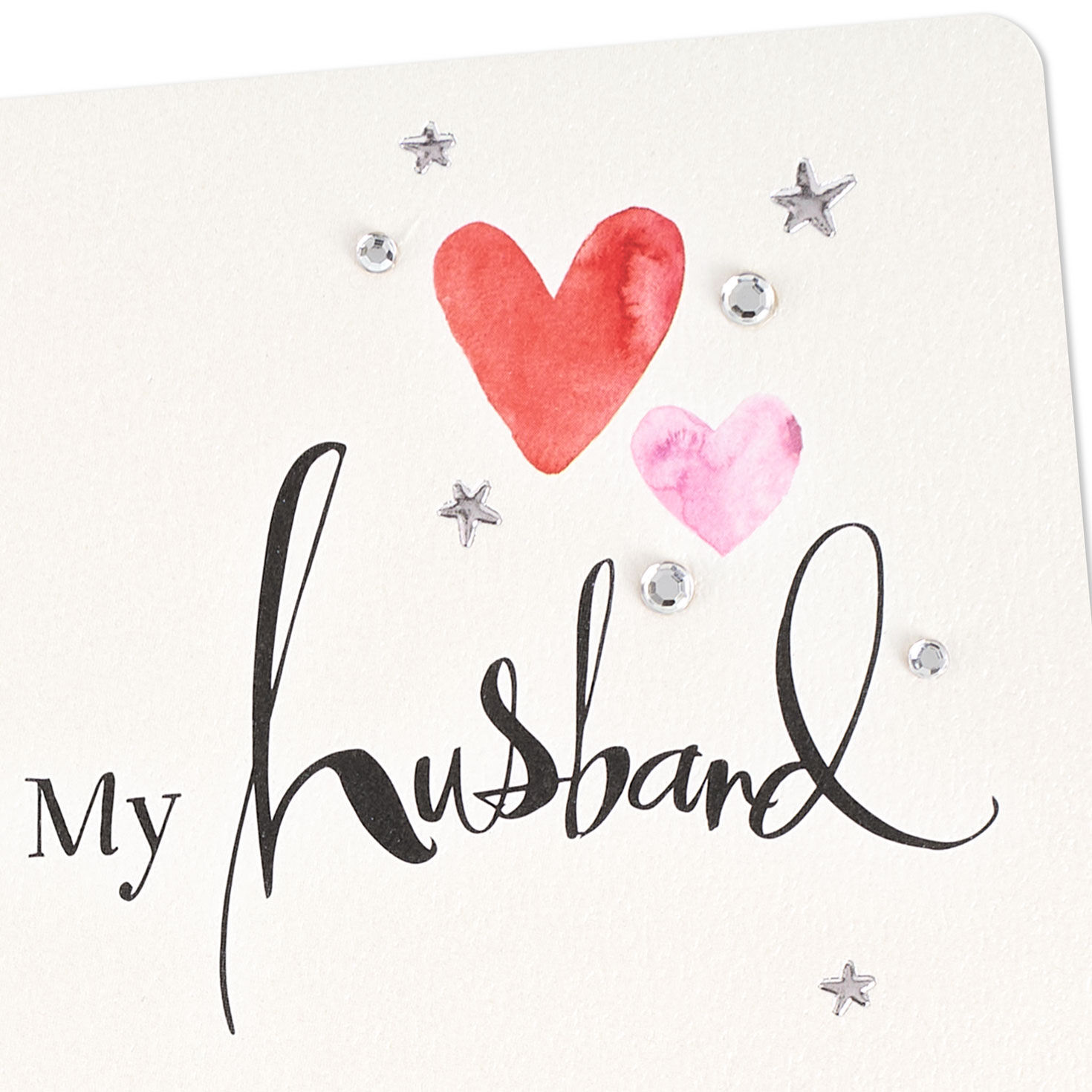 Monochrome Hearts Valentine's Day Card for Husband Card Front Detail image number 5