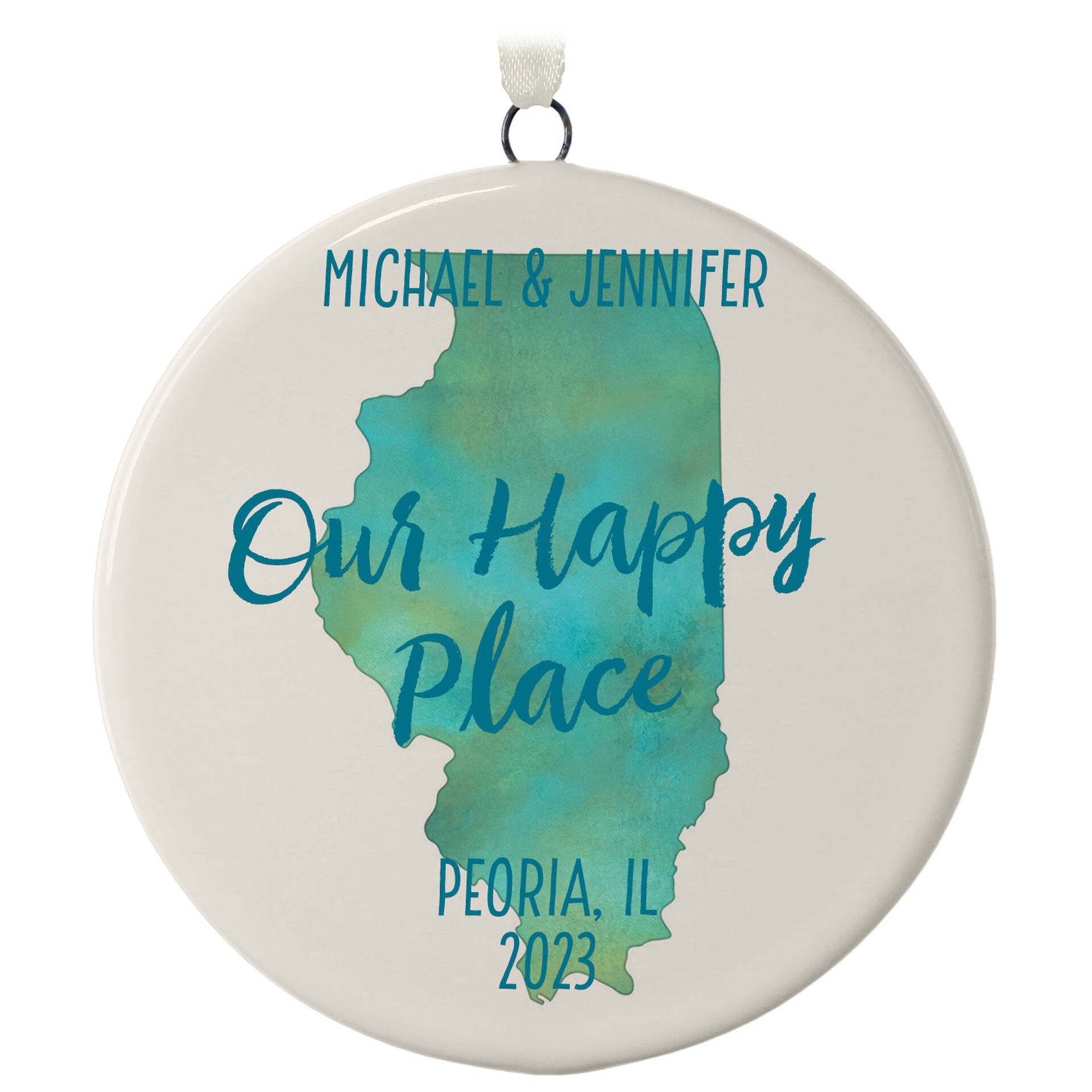 Illinois Personalized State Ornament Personalized Ornaments Hallmark