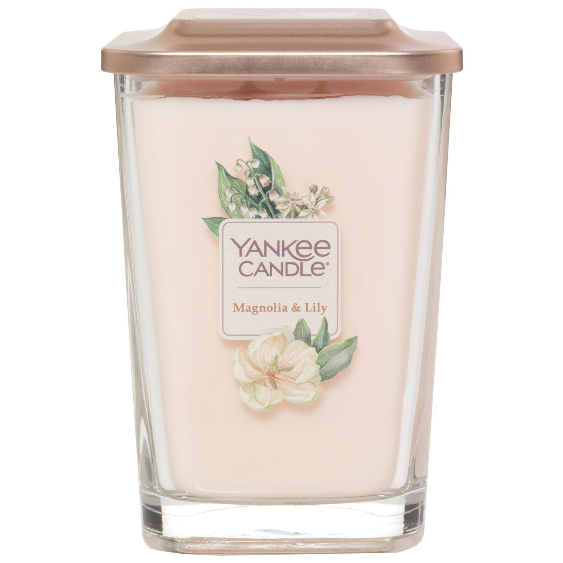 Yankee Candle Magnolia & Lily 2Wick Square Jar Candle, 19.5 oz