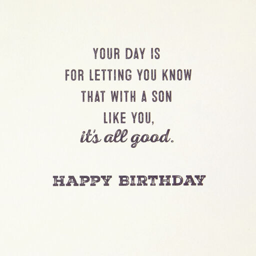 It's All Good Birthday Card for Son, 
