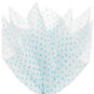 Aqua Blue Polka Dots on White Tissue Paper, 6 sheets, Aqua on White, large image number 2